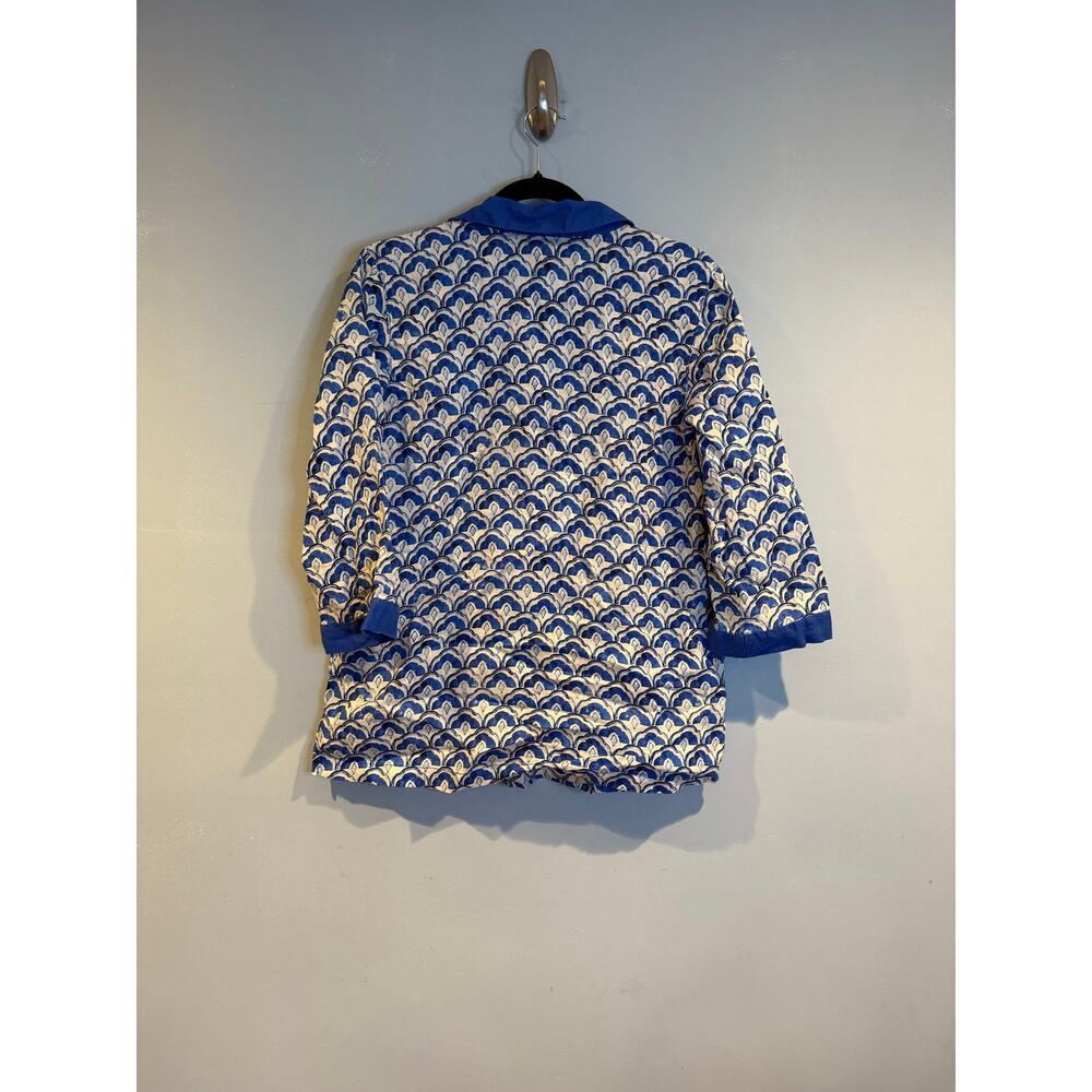 Sigrid Olsen 100% Linen Printed Tunic Top Size M … - image 2